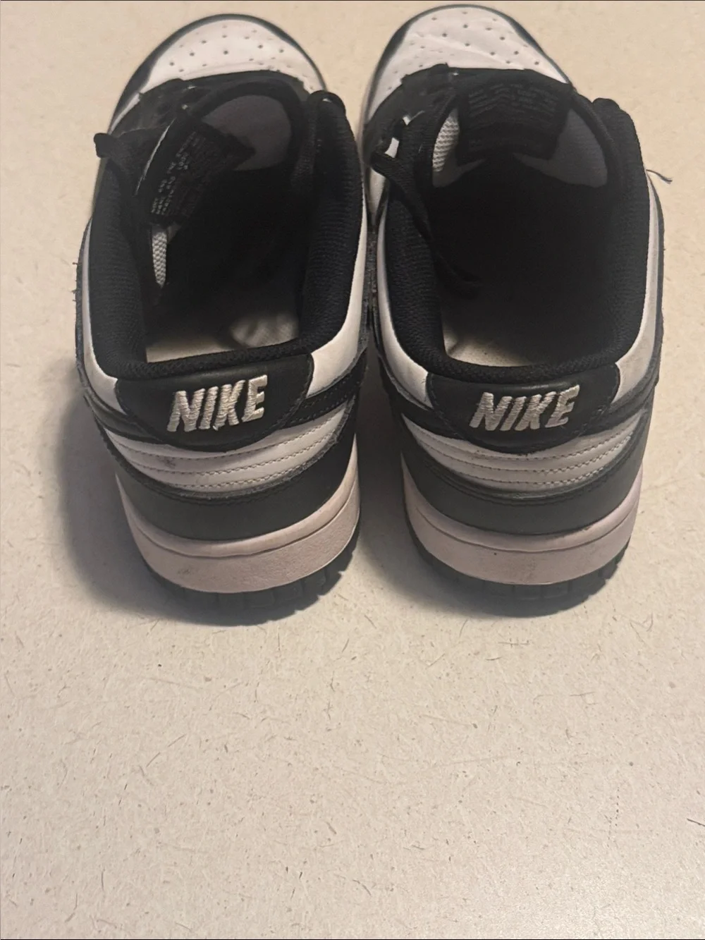 Nike Men’s Black and White Low-Top Sneakers with Swoosh
